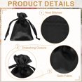 thumbnail image 3 of Uxcell 3 x 4 Inch Satin Bags with Drawstring, Gift Bags for Jewelry Candy Christmas Party 6 Pcs Black, 3 of 7