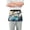 Blue White Gold Marble, variant on Tower in Park Server Apron with 3 Pockets Waterproof Waitress Waist Short Apron for Man Woman 12 Inches