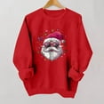thumbnail image 4 of Cadancy Christmas Shirts for Women 2025 Trendy Long Sleeve Pullover Cute Santa Claus Print Sweatshirts Crewneck Funny Xmas Holiday Party Tops Loose Winter Clothes, 4 of 5