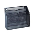 thumbnail image 3 of Cesta De Almacenamiento De Archivos De Metal, Práctico Organizador De Escritorio Para Facturas De Oficina Y Hogar, Color Negro, 3 of 8