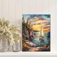 thumbnail image 2 of Sunset Sailboat Coastal Canvas Art Print， Suitable for Living Room， Bedroom， Office， Yacht Club， and Coastal Home Decor, 2 of 8