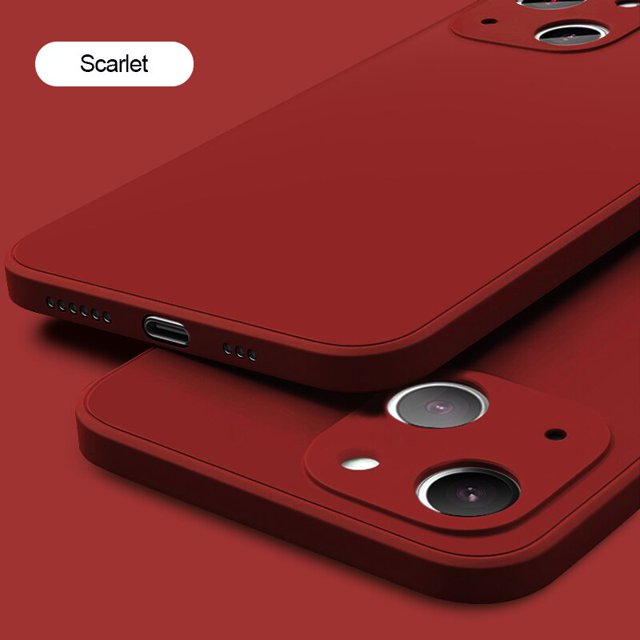 Funda de teléfono de silicona líquida cuadrada oficial para iPhone 11 12 14 13 Pro Max Mini X XS Max XR 7 8 Plus cubierta de protección de lente completa Tan Jianjun unisex