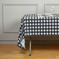 thumbnail image 2 of Efavormart 5 Pack | 54"x108" White and Black Buffalo Plaid Rectangle Vinyl Tablecloth, PVC Plastic Checkered Spill Proof Tablecloths | Disposable Waterproof Tablecloths, 2 of 11