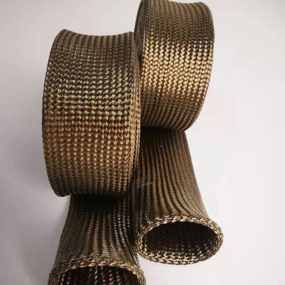 Bouclier Thermique Fil Bouclier Thermique Automobile Manchon de Carburant Ligne de Bouclier Thermique Titane Tuyau Auto Bouchon d'Étincelle Couvercle de Fil Protecteurs Bottes Rouleau 2500 Degrés pour Voiture & Câble de Frein de Métier à Tisser Auto (1 Pouces X 10 Pieds)