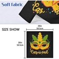 thumbnail image 7 of Dreamtimes Mardi Gras Cloth Napkins Set of 6, Oversized Washable Reusable Polyester Dinner Table Napkins for Family, Restaurant, Party Decor, 20 x 20 Inch, 7 of 7