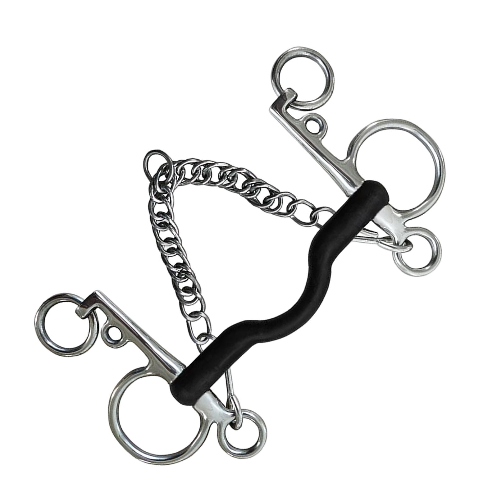 Western Style Horse Bit, W/Curb Hooks Chain, Mouth Horse Bit, Cheek for