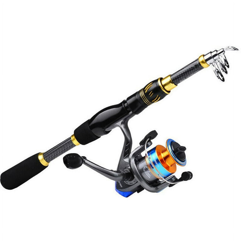 children's left handed spincast fishing reel CJC Fishing Rods Kit Telescopic Spincast Rod with Left Handed Baitcasting  Reel Combos Sea Saltwater Freshwater Ice Bass Fishing Tackle Set