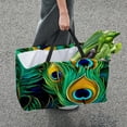 thumbnail image 7 of Peacock Feathers Versatile Oxford Cloth Reusable Storage Box - Foldable, Large Capacity Beach Bag, Shopping Bag, and Decorative Box, 7 of 7