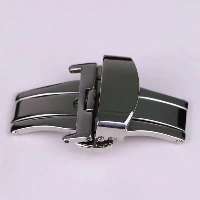 Hebilla de reloj de doble presión con hebilla de mariposa dorada, dorada, negra y plateada, de 10 a 22 mm, accesorios para relojes