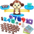 thumbnail image 1 of YOPTOP Balance Counting Cool Math Games STEM Toys for 3 4 5 6 Year olds Cool Math Educational Kindergarten Number Learning Material Ideal Chrismas Birthday Gift Toys for Boys and Girls,Monkey, 1 of 7