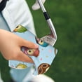 thumbnail image 4 of Golf Towel, Cute Cartoon Colorful Owls Microfiber Waffle Golf Towels for Golf Bag with Carabiner Clip Golf Rag 24x16in, 4 of 8