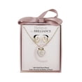 thumbnail image 3 of Believe by Brilliance Women's 14Kt Gold Flash Plated Mother of Pearl Heart Initial "C" Pendant Necklace and Hopp Earring Set, 18+2" Extender, 3 of 3