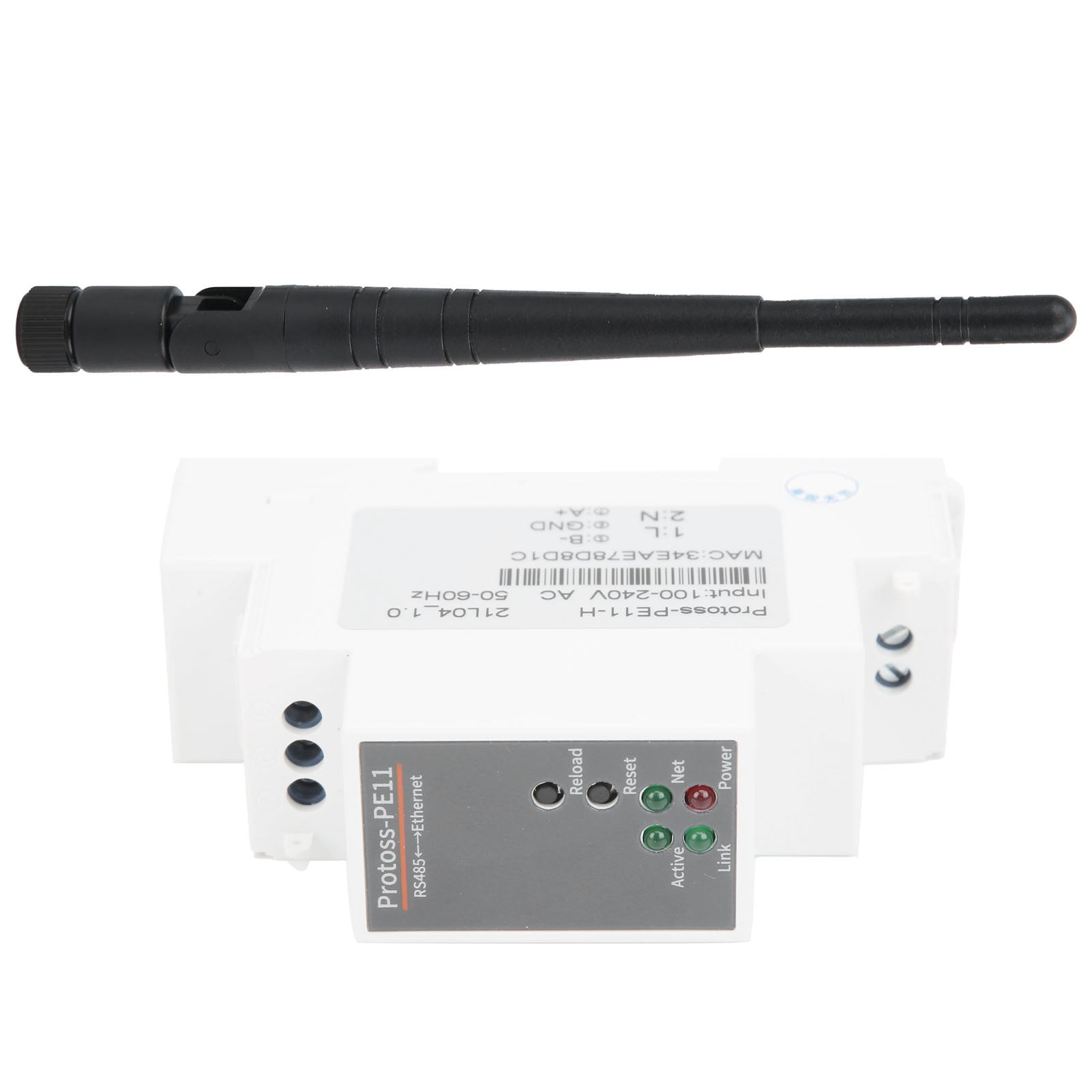 Rdeghly RS485 To Ethernet Serial Server Rail-Mounting Router 100~240V AC For FreeRTOS