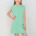 thumbnail image 6 of Jinhomg Sleeveless Summer Dress for Girls Casual Solid Midi Tank Dresses with Pockets Mint Green 9 Years, 6 of 9