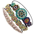 thumbnail image 3 of 3PCS Hair Bands Fashion Rhinestones Beaded Elastic Headbands Hair Styling Accessories for Girls Teen Women, 3 of 8