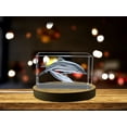 thumbnail image 1 of Graceful Striped Dolphin Sculpted in Shimmering Crystal Collector's Statue, 1 of 4