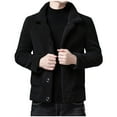 thumbnail image 3 of Maoxin Men's Jacket Men's Reversible Grain Suede Thickened Leather Coat Long Sleeve Hoodless Leather Jacketss for men Black 4XL, 3 of 4
