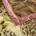 thumbnail image 5 of NC Fleece Bed Blanket King Brown Floral,2 Ply Thick Warm Plush Blanket,83" x 93",6lb, 5 of 6