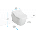 thumbnail image 3 of TOTO® WASHLET®+ RP Wall-Hung D-Shape Toilet with RX Bidet Seat and DuoFit® In-Wall 1.28 and 0.9 GPF Auto Dual-Flush Tank System, Matte Silver - CWT4474047CMFGA#MS, 3 of 6