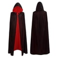 thumbnail image 4 of WIBACKER Kid Adult Halloween Vampire Cloak Wizard Reversible Hooded Cape Party Costume-35 Inch, 4 of 10