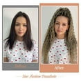 thumbnail image 3 of Lounoke 24 Inch 30 Strands SE Dreadlock Extensions Sets?3 In 1 Mixed Synthetic Dreads Extensions, Castleton Green Straight&Curly&Boho Handmade Dreads Hippie Style Dreadlocks for Wo, 3 of 8