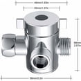 thumbnail image 4 of Cabezal de ducha multifuncional de 3 vías con desviador, adaptador de cabezal de ducha con brazo de ducha montado, piezas de repuesto para grifo en T G1/2" para fregadero de cocina Ephé, 4 of 5