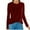 Wine, variant on Otntypg Plus Size Velvet Tops for Women Elegant Casual Solid Color Long Sleeve Crewneck Pullover T-Shirts Loose Fit Cozy Tunic Blouse Trendy Spring Outfit Clothes Bronze L