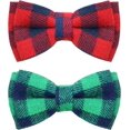 thumbnail image 5 of Breakaway Cat Collar with Bow Tie and Bell, Cute Plaid Patterns, 1 or 2 Pack Kitty Safety Collars, 5 of 5