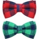 thumbnail image 5 of Breakaway Cat Collar with Bow Tie and Bell, Cute Plaid Patterns, 1 or 2 Pack Kitty Safety Collars, 5 of 5