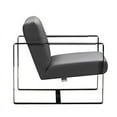 thumbnail image 4 of Titan Furnishings 28" Modern Genuine Italian Leather Accent Chair in Dark Gray, 4 of 9