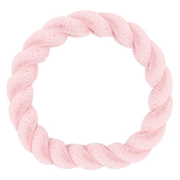 Blasgw Car Steering Wheel Cover With Soft Warm Non-Slip Car Decoration Car Wheel Protector Universal Fits 14-15 Inches Pink