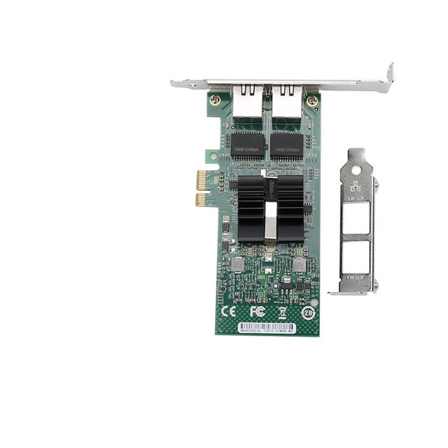 Para Intel 82576-T2 Gigabit Pci-E Tarjeta Adaptadora De Red De Doble Puerto Escritorio 1000Mbps Servidor Nic Led Speravity EL007763-00