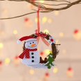 thumbnail image 1 of Guirnalda de Navidad hecha a mano, decoración de puerta colgante de pared, adorno de muñeco de nieve, 1 Uds., 1 of 3