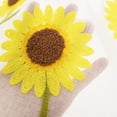 thumbnail image 4 of Cortina de media luna de girasol semitransparente Cortina de varilla de bolsillo Cenefa de bolsillo Balcón Cortinas de ventana de sala de estar Eigraketly JJ25851-02, 4 of 6