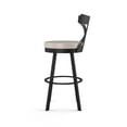 thumbnail image 3 of Amisco Washington 30 In. Swivel Bar Stool - Cream Faux Leather / Black Metal, 3 of 9