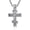 Silver, variant on 18K Gold Plated Orthodox Cross Necklace for Men Eastern Orthodox Crucifix Pendant with Box Chain Classic Jewelry Gift