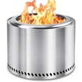 thumbnail image 5 of 28 inch Smokeless FirePit City Bonfire Fire pit - Stainless Steel Stove with 360Â° Airflow - Easy to Use & Clean, for Camping, RVs, Grilling, and Backyard Parties - Ideal for 4-6 People, Silver, 5 of 10