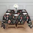 thumbnail image 3 of Red Mushroom Leaf Black Pattern Square Tablecloth,Waterproof Square Table Cover,Wipeable Spillproof Washable Table Cover for Home Kitchen Party Decor 42"X42"(107x107cm), 3 of 6