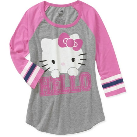 Hello Kitty Juniors Raglan Graphic Tee