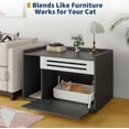 thumbnail image 5 of Acekid Litter Box Enclosure,Pet House,Cat Hidden Litter Box Cabinet Furniture with Flip-Down Door, Dog-Proof Indoor Cat House, Modern Wooden End Table for Litter Box Storage Pet Washroom,Black, 5 of 8