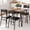 Brown, variant on Bingirl 4-Person Dining Table Set: Space-Saving Modern Dinette for Small Kitchens and Breakfast Nooks, Grey Table with 4 Upholstered Chairs