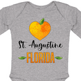 thumbnail image 4 of Inktastic St. Augustine Florida Orange in Heart Boys or Girls Long Sleeve Baby Bodysuit, 4 of 5