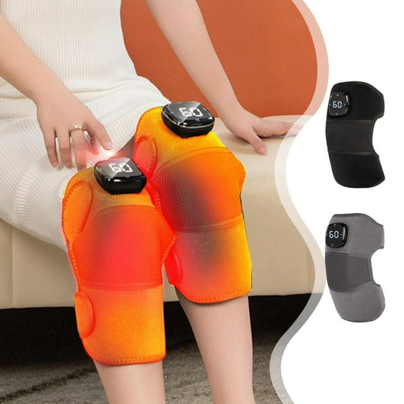 Fiudx Rodillera Calefactable, Temperatura Ajustable y Modos de Masaje, Alivio Del Calor En Invierno, Portátil para El Hogar, La Oficina y Uso En Exteriores, Ideal para Hombres y Mujeres, Tamaño 50 X