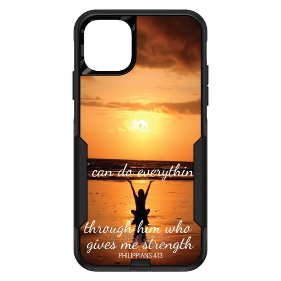 DistinctInk OtterBox Commuter Custom Case for Apple iPhone 15 (6.1" Screen) - Show Your Love of Christ - Shockproof Protection