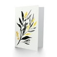 thumbnail image 2 of Artery8 Greeting Card Abstract Plant Lover Frond Black Yellow Botanical Blank For Him Or Her Art Birthday Card, 2 of 3