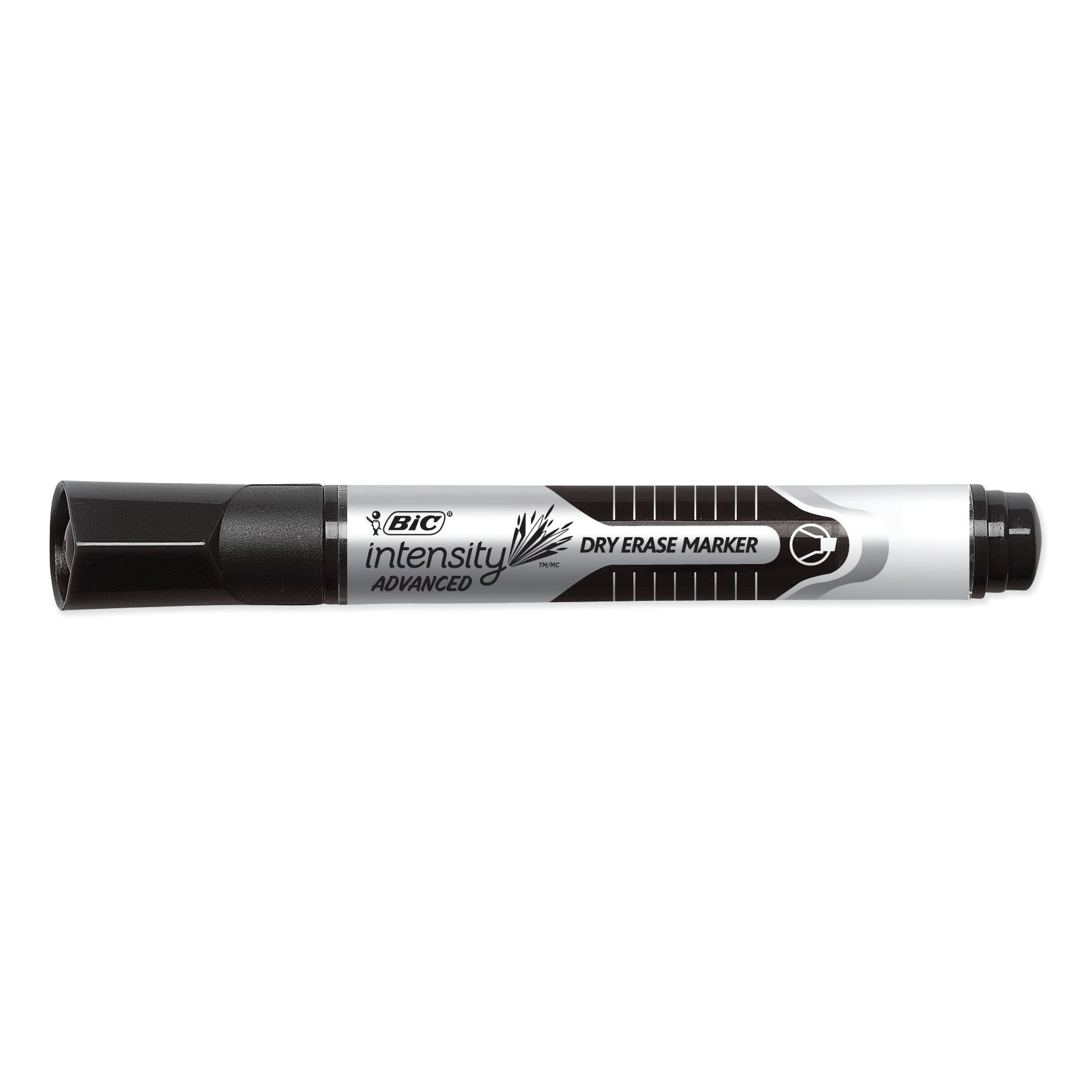BIC Intensity Advanced Dry Erase Marker, Chisel Tip, Black, 24 Count