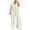 White, variant on Tnhcen Women's Wide-Leg Jumpsuit 2025 Casual Loose Fit Button. Wide Leg Jumpsuit with Big Pockets Ice Silk Crepe Soft Breathable Romper for Women 2XL