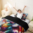 thumbnail image 3 of Homewish Wild Dragon Twin Duvet Cover,Magical Animal Twin Bedding,Gray,Black Reversible,2-Piece,1 Duvet Cover and 1 Pillowcase, 3 of 6