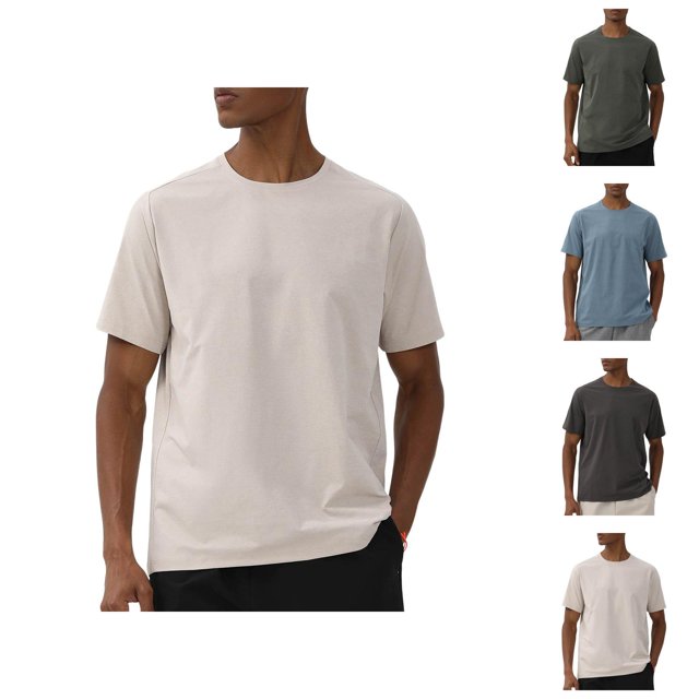 Mens Workout Shirts Sun Protection Quick Drying Moisture Wicking Breathable Tshirt Athletic Running Shirts for Men