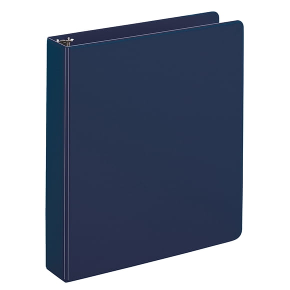 School Smart Polypropylene Round Ring Binder, 1-1/2 in, Blue